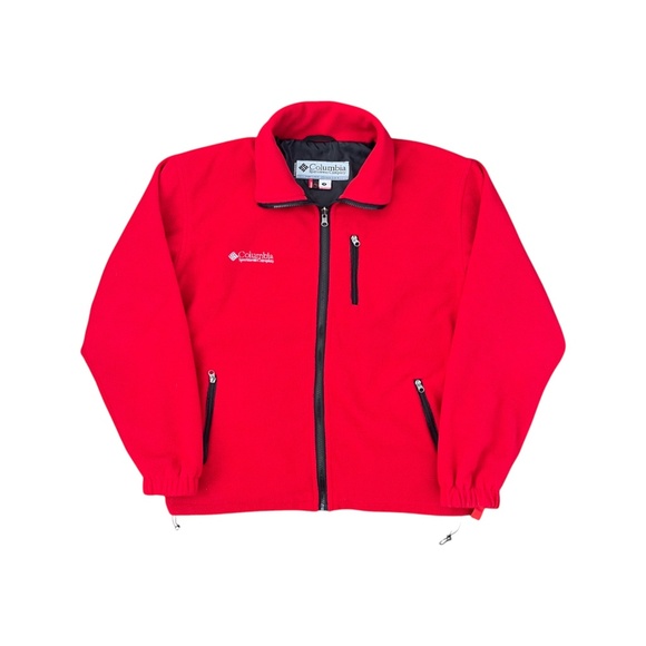 Columbia Men's Red Zip Up Sweater - Picture 1 of 9